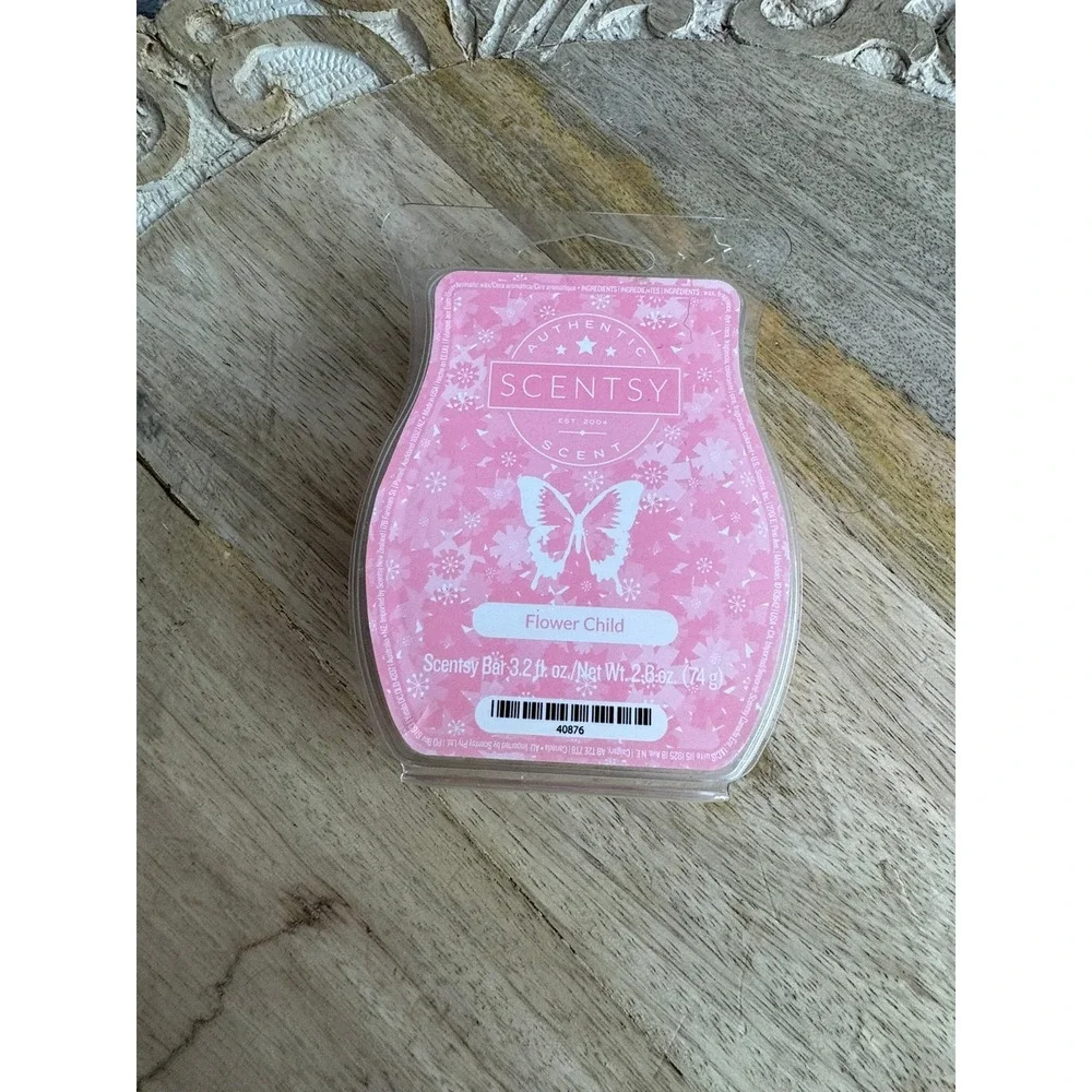 Scentsy Flower Child Wax Bar 2.6 oz‎ Pink Floral Home Fragrance 40876